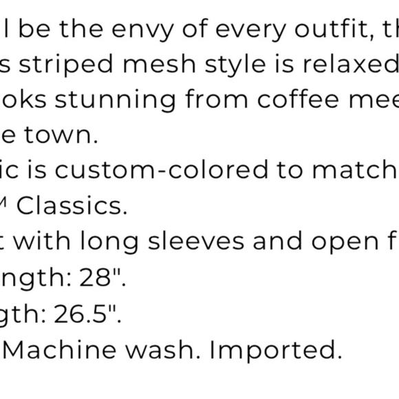 Chico’s 3 (L 16) women's animal stripe, light jacket - Picture 9 of 9